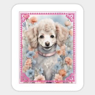 Watercolor little Poodle Sticker